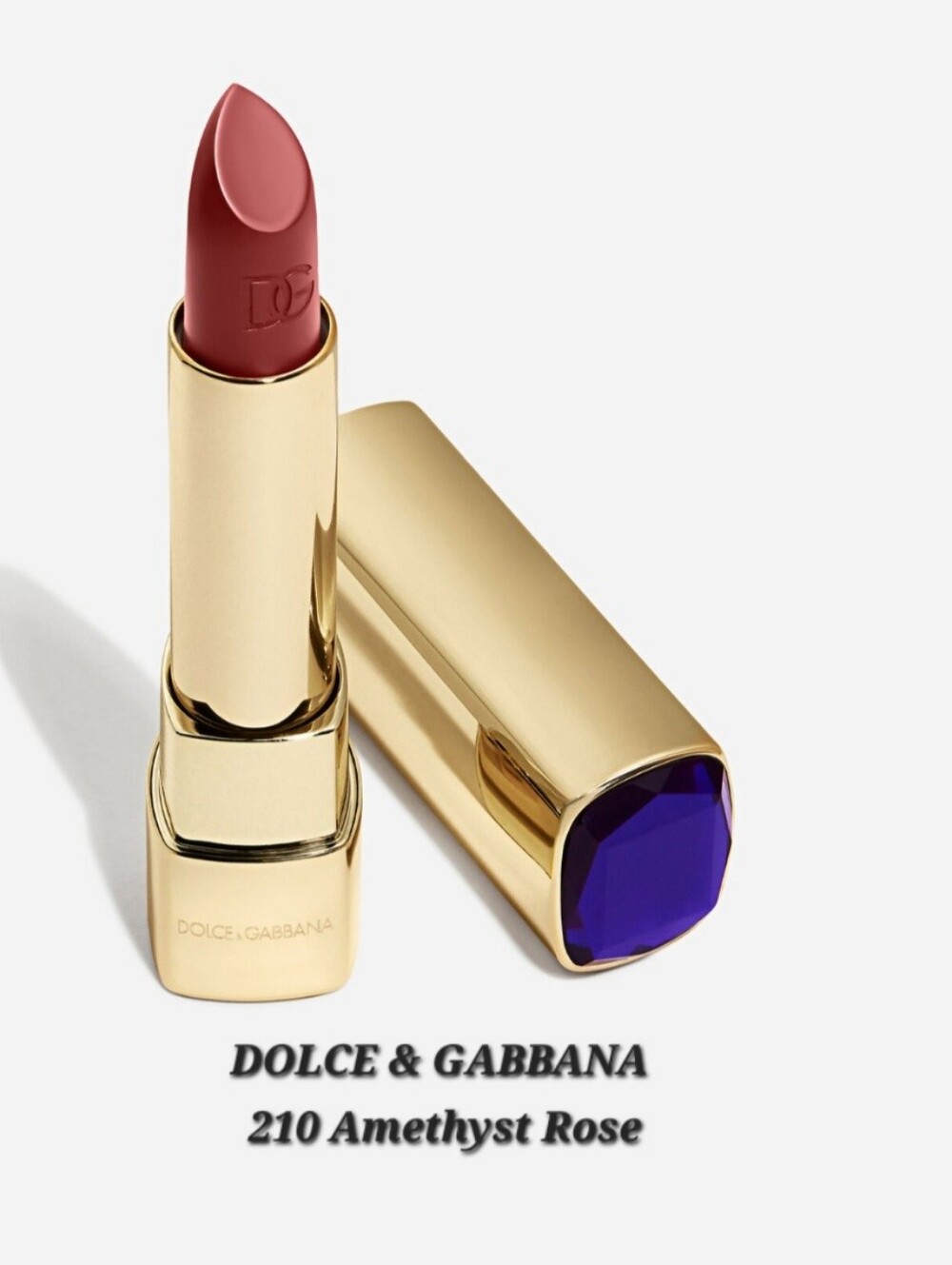 DOLCE & GABBANA 210 AMETHYST ROSE LIMITED EDITION SHINE FINISH GEMSTONE LIPSTICK